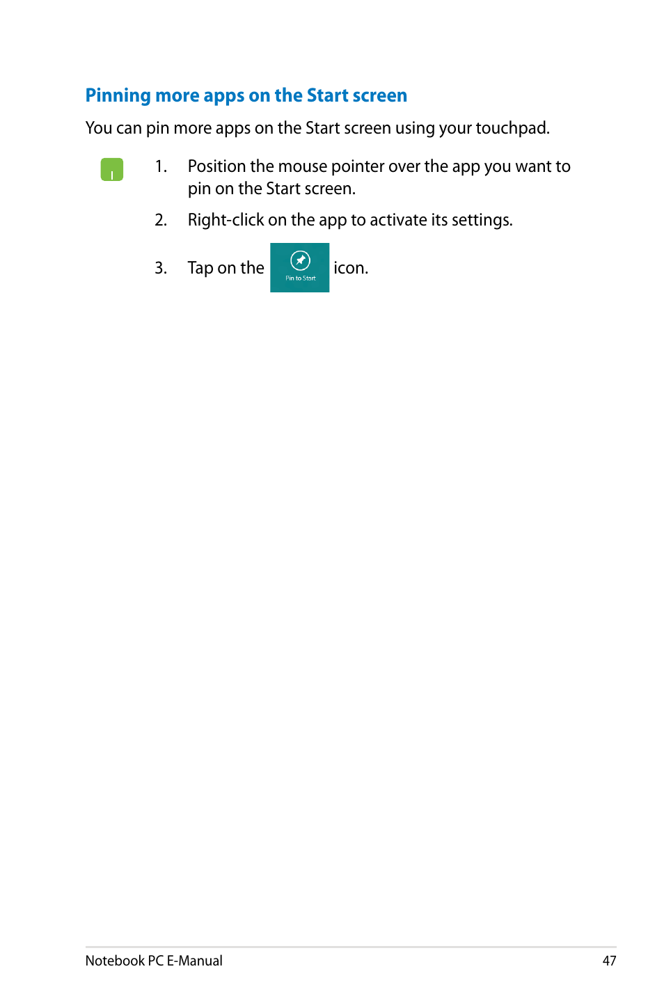 Asus G750JX User Manual | Page 47 / 122