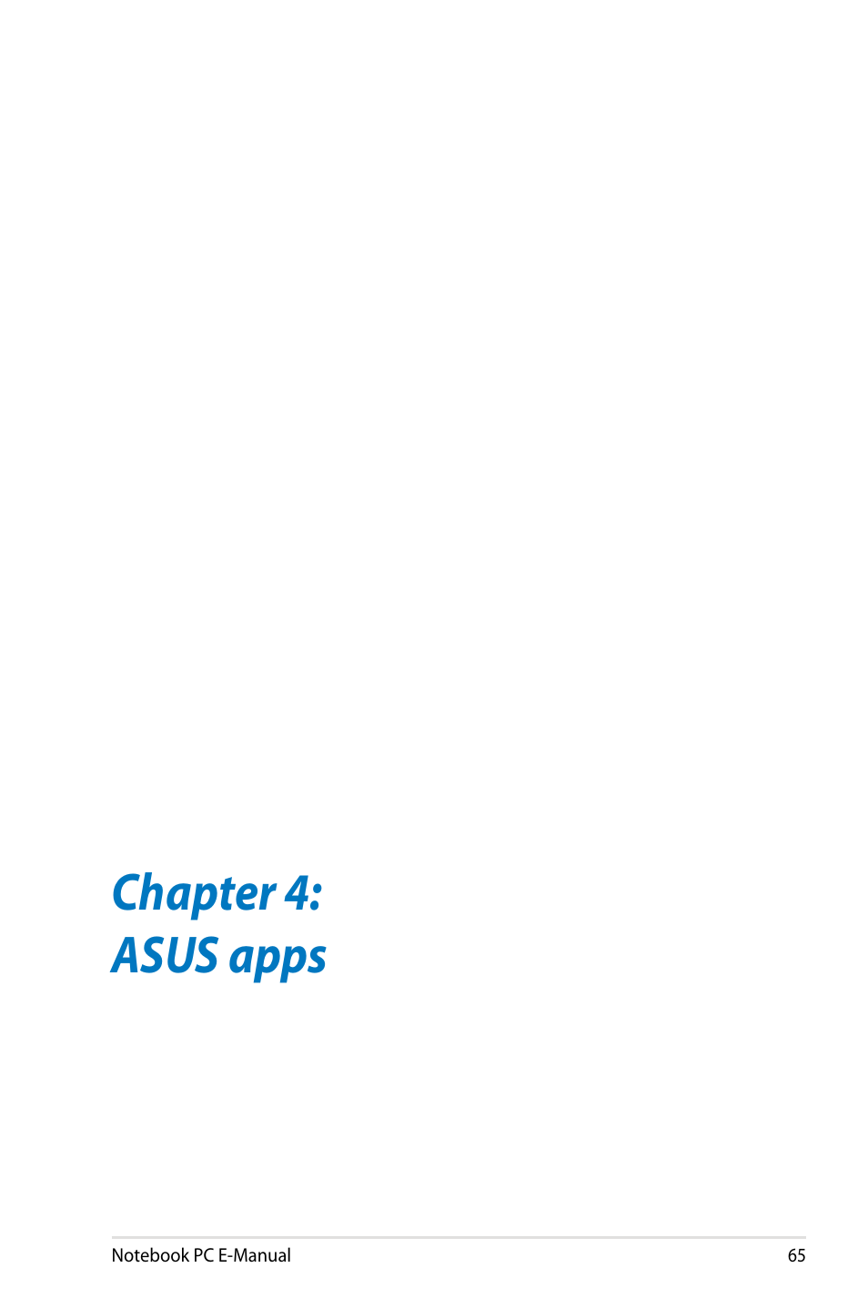 Chapter 4: asus apps | Asus G750JX User Manual | Page 65 / 122