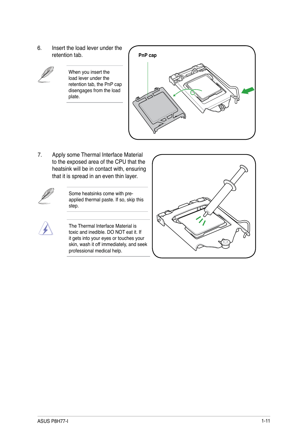 Asus P8H77-I User Manual | Page 21 / 76