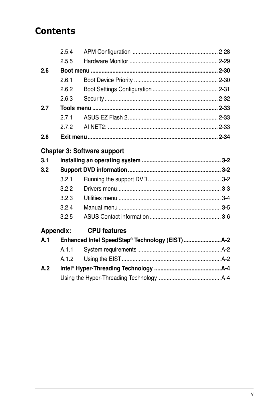 Asus P5KPL-AM/PS User Manual | Page 5 / 90