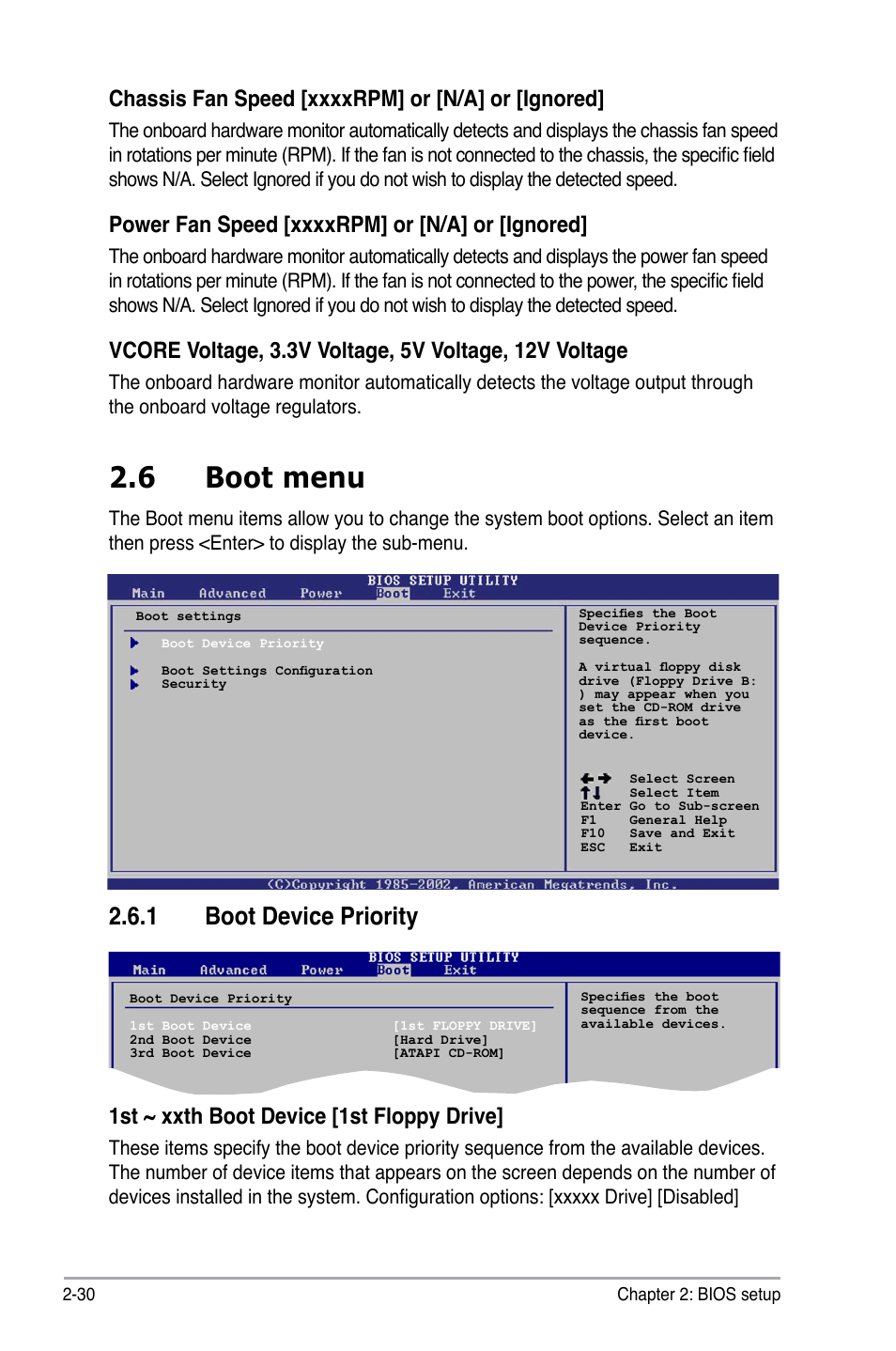 6 boot menu, 1 boot device priority, 1st ~ xxth boot device [1st floppy drive | Asus P5KPL-AM/PS User Manual | Page 76 / 90