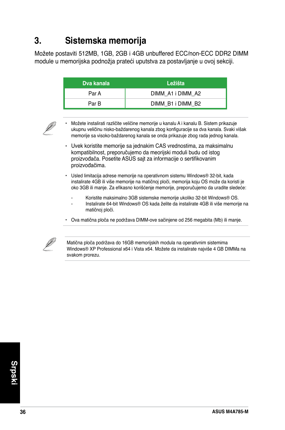 Srpski | Asus M4A785-M User Manual | Page 36 / 41