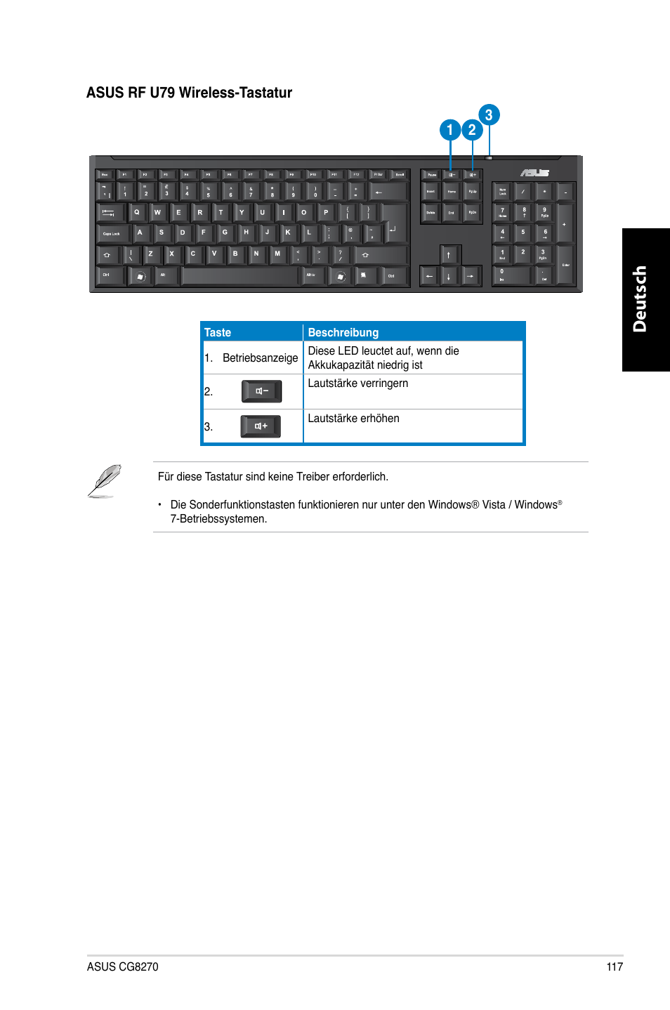 Deutsch d eutsch | Asus CG8270 User Manual | Page 119 / 536