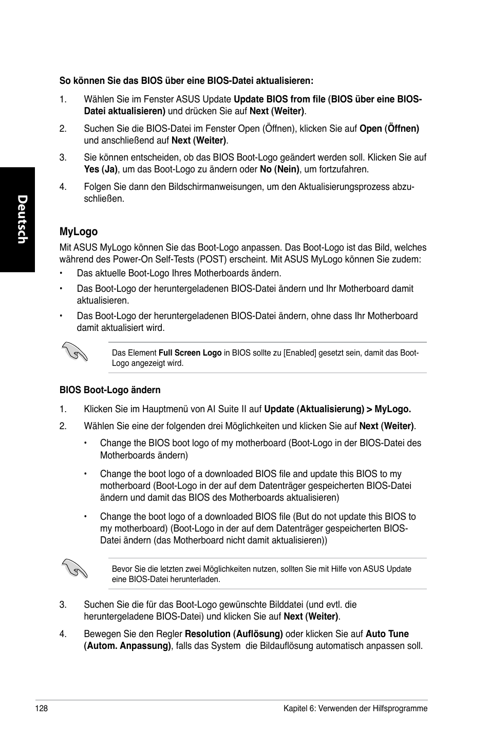 Deutsch d eutsch d eutsch d eutsch | Asus CG8270 User Manual | Page 130 / 536