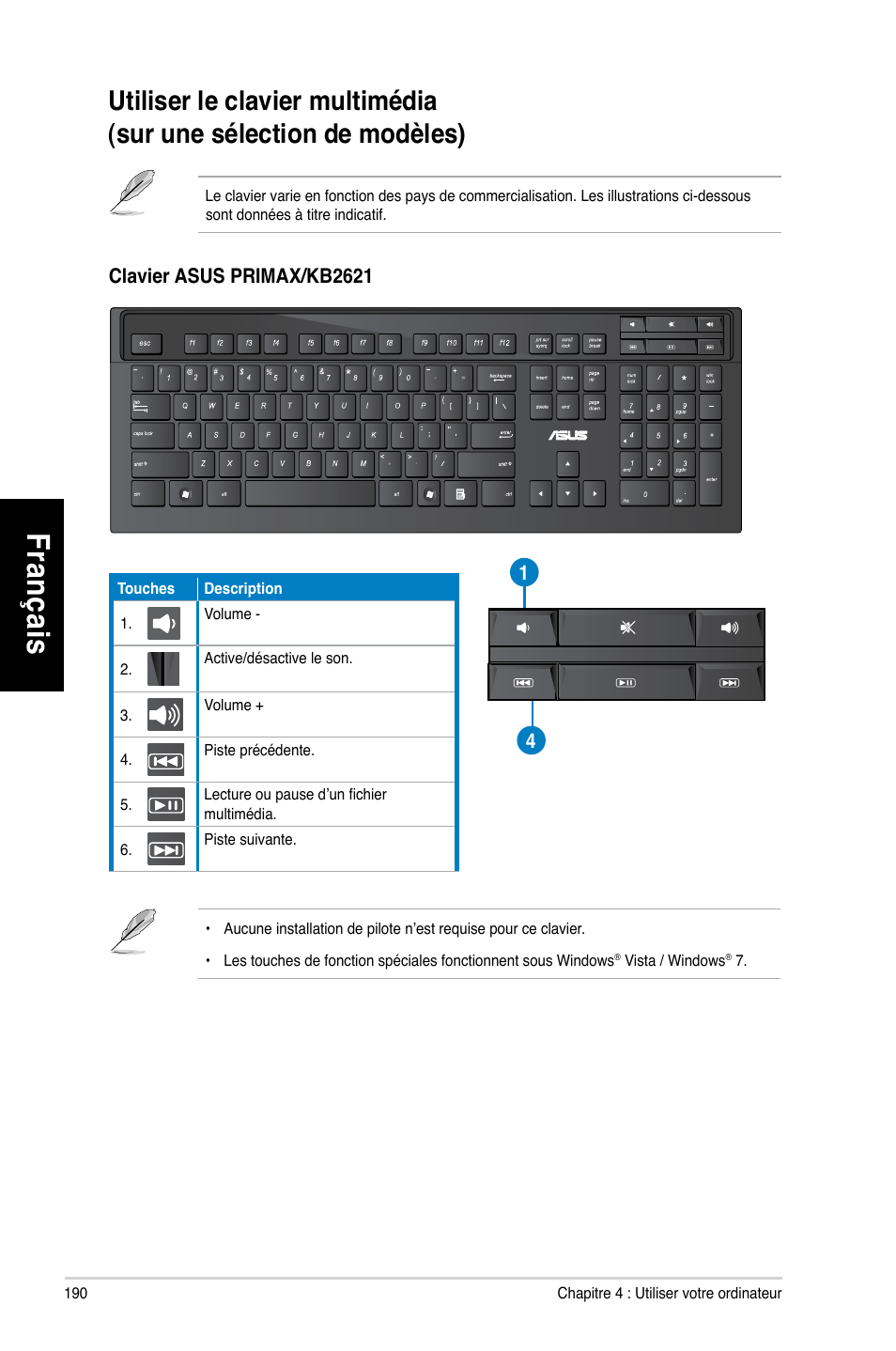 Fr an ça is fra nç ais fr an ça is fra nç ais | Asus CG8270 User Manual | Page 192 / 536