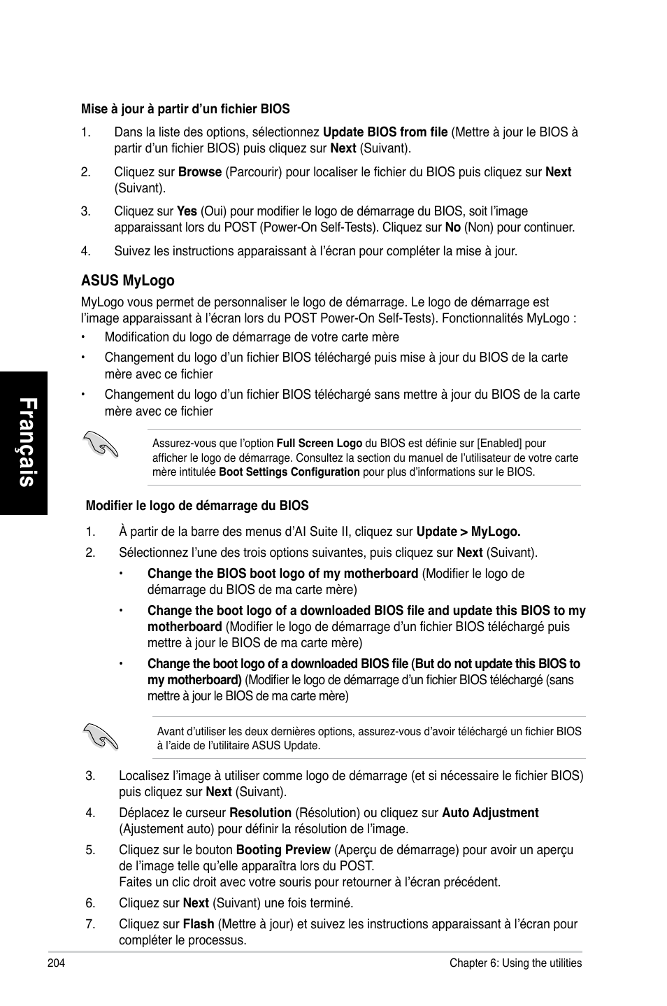 Fr an ça is fra nç ais fr an ça is fra nç ais | Asus CG8270 User Manual | Page 206 / 536