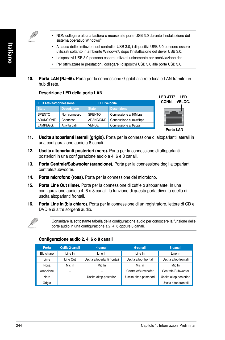 Italiano | Asus CG8270 User Manual | Page 246 / 536