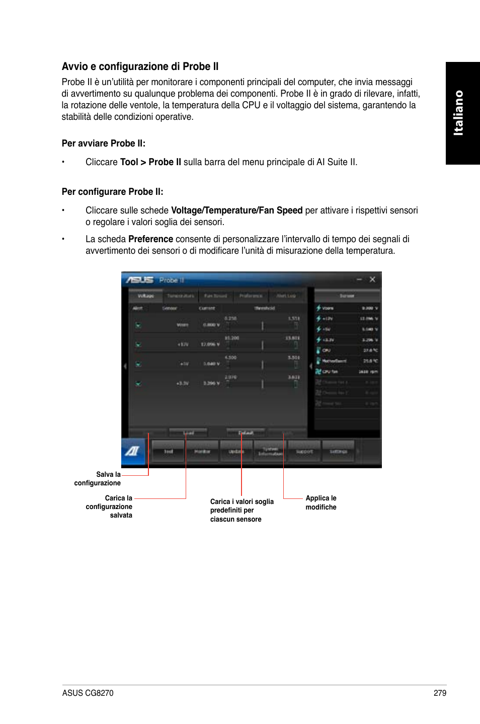 Italiano | Asus CG8270 User Manual | Page 281 / 536