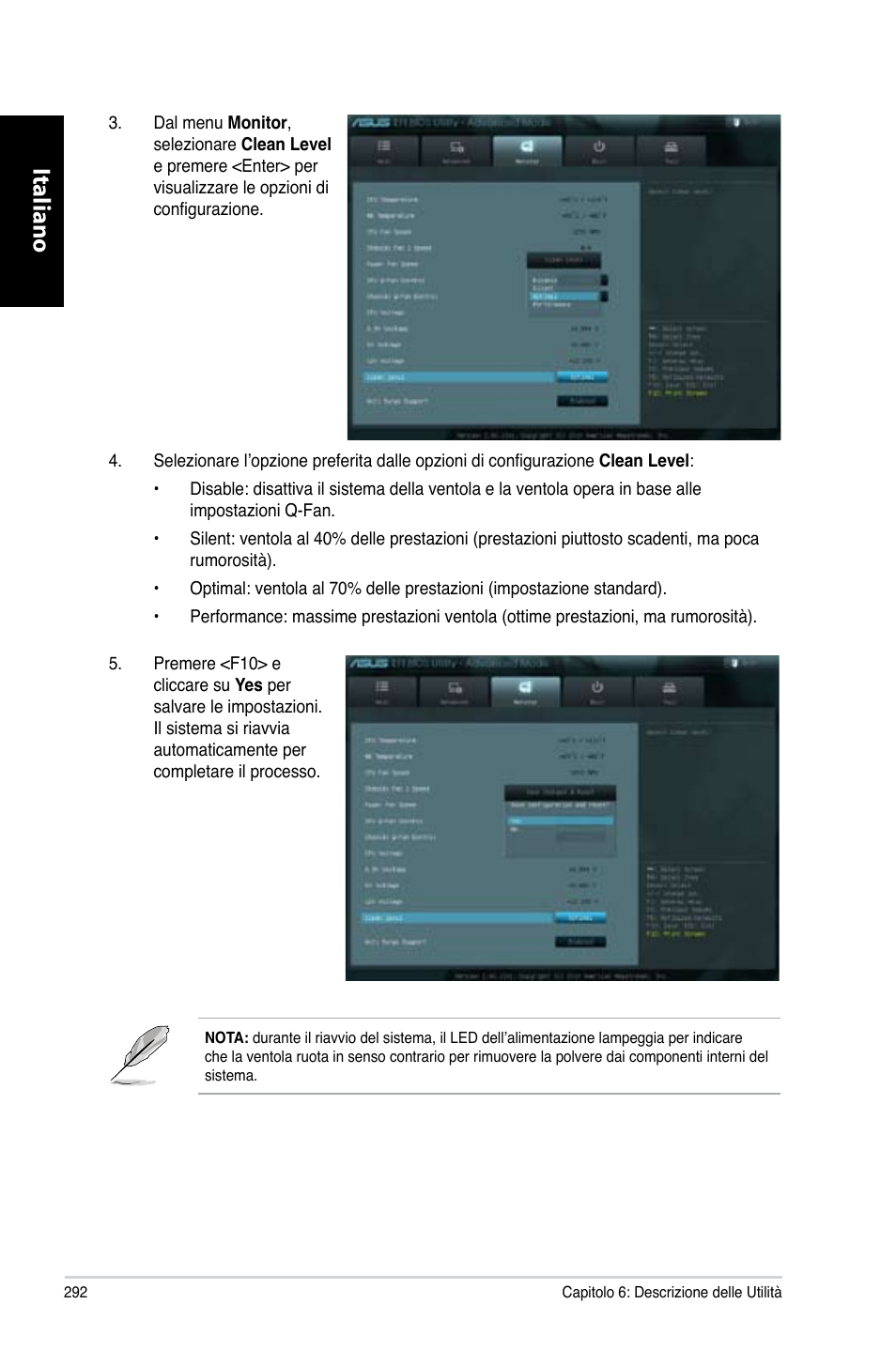 Italiano | Asus CG8270 User Manual | Page 294 / 536