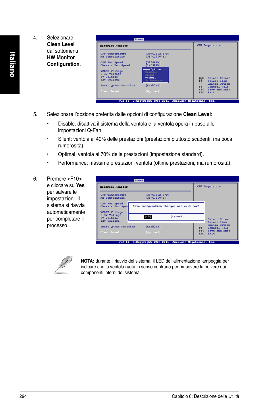 Italiano | Asus CG8270 User Manual | Page 296 / 536