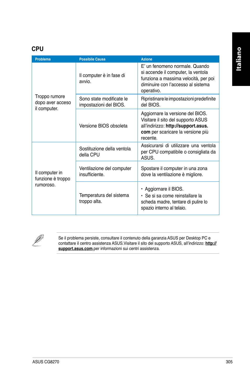 Italiano | Asus CG8270 User Manual | Page 307 / 536