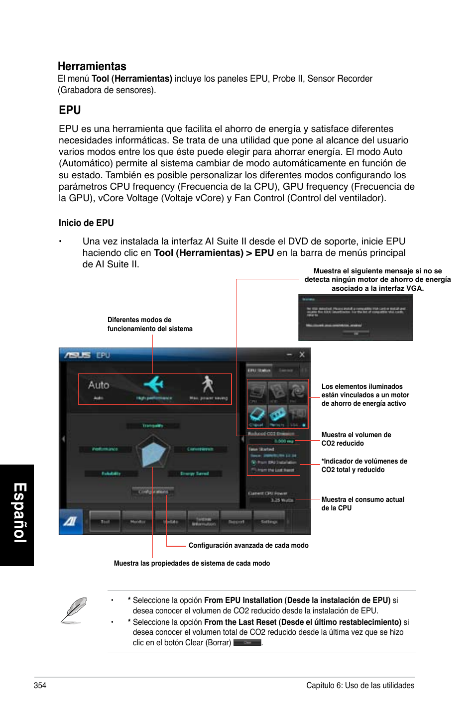 Es pa ño l es pa ño l es pa ño l es pa ño l | Asus CG8270 User Manual | Page 356 / 536