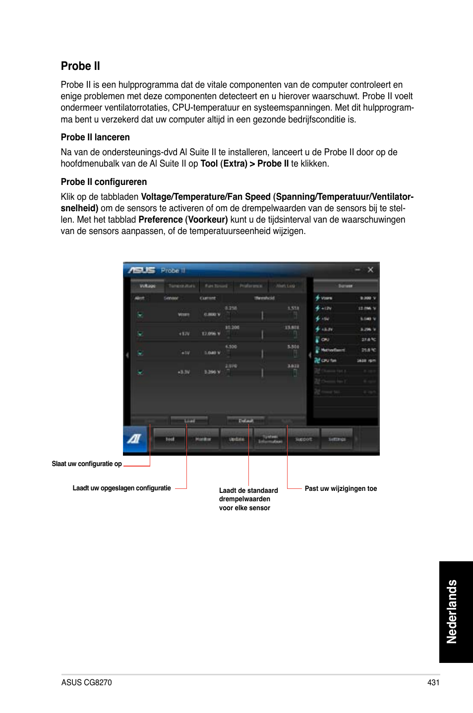 Nederlands, Probe ii | Asus CG8270 User Manual | Page 433 / 536