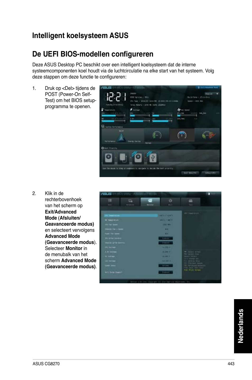 Intelligent koelsysteem asus, Nederlands | Asus CG8270 User Manual | Page 445 / 536