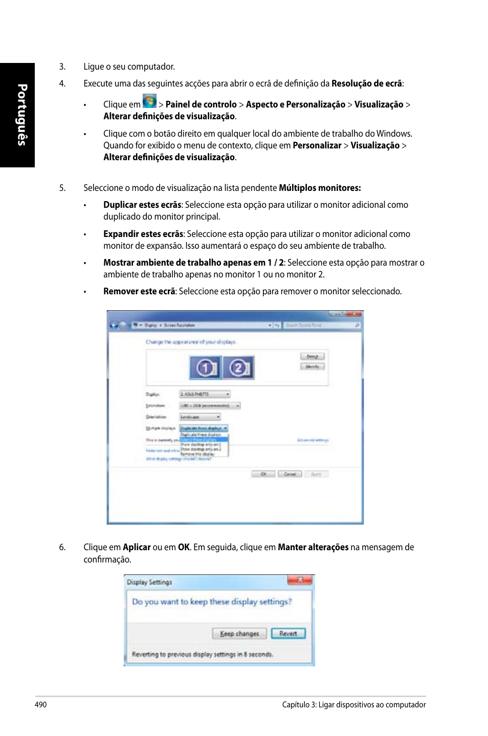 Por tuguês por tuguês por tuguês por tuguês | Asus CG8270 User Manual | Page 492 / 536