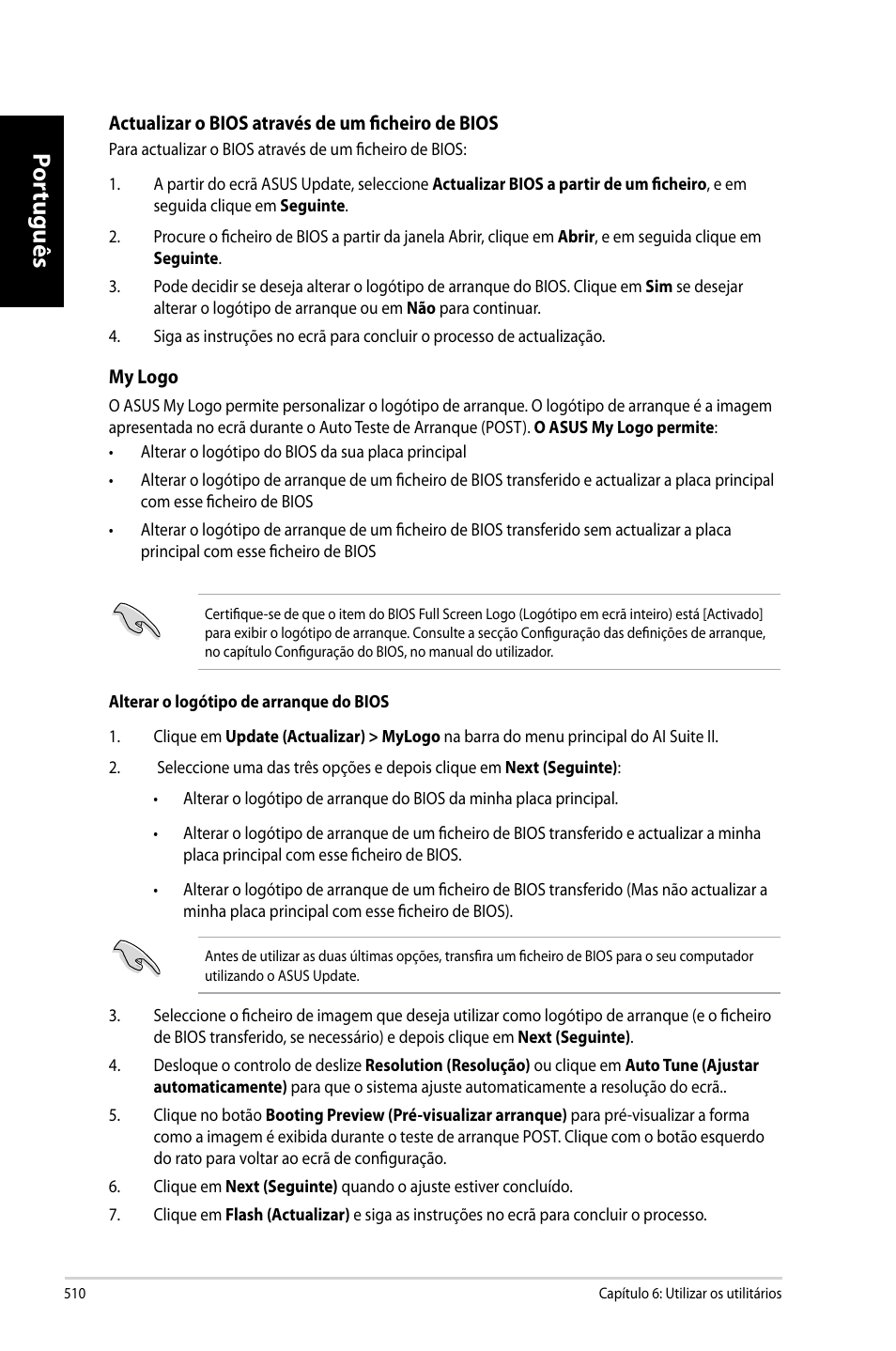 Por tuguês por tuguês por tuguês por tuguês | Asus CG8270 User Manual | Page 512 / 536