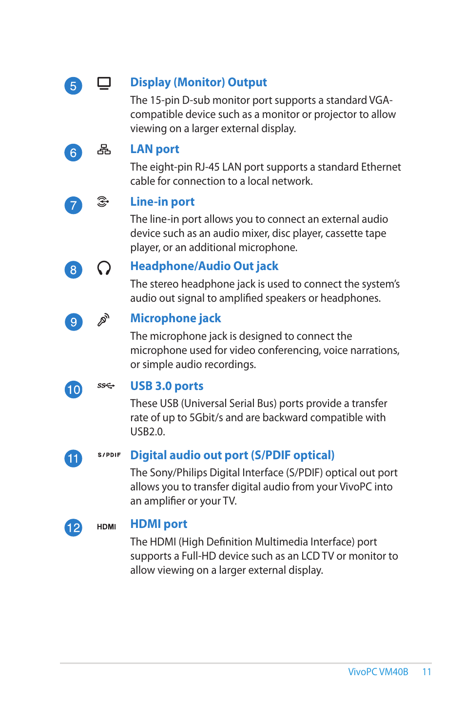 Asus VM40B User Manual | Page 11 / 52