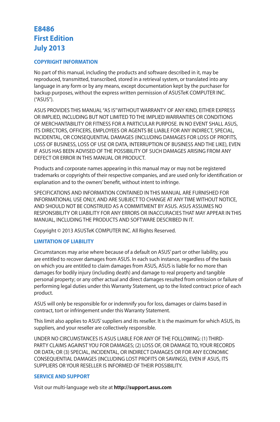 Asus VM40B User Manual | Page 2 / 52