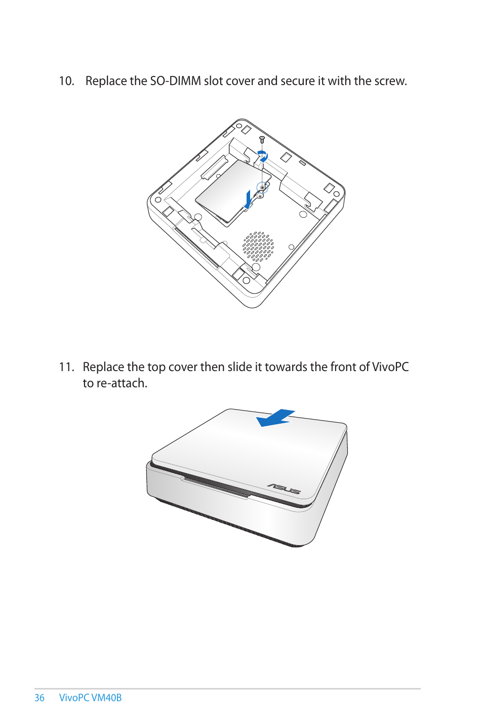 Asus VM40B User Manual | Page 36 / 52