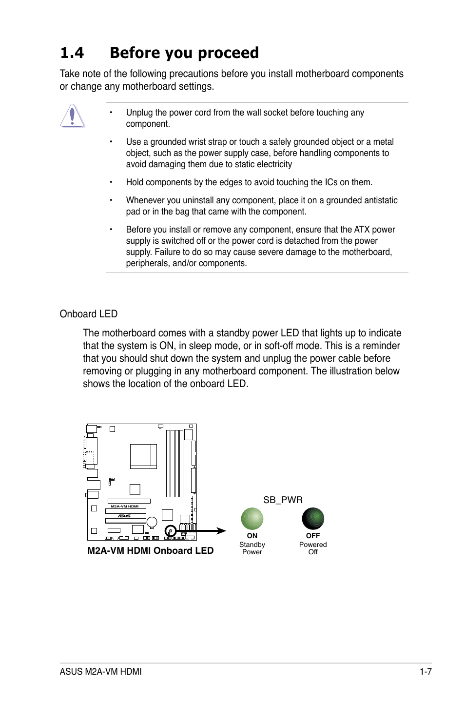 4 before you proceed | Asus M2A-VM HDMI User Manual | Page 19 / 100