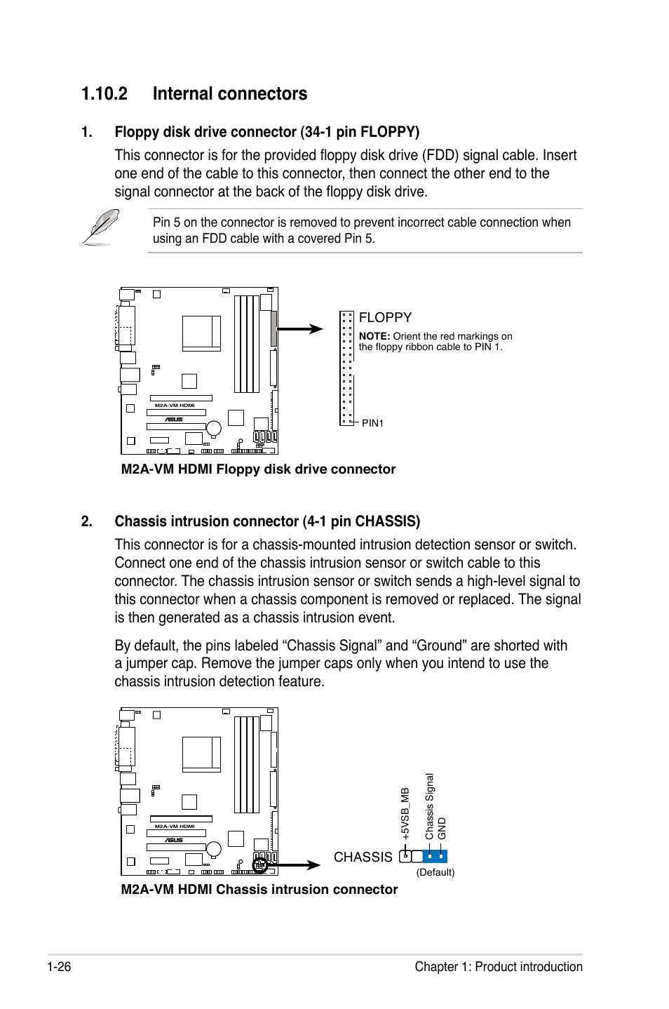 Internal.connectors | Asus M2A-VM HDMI User Manual | Page 38 / 100