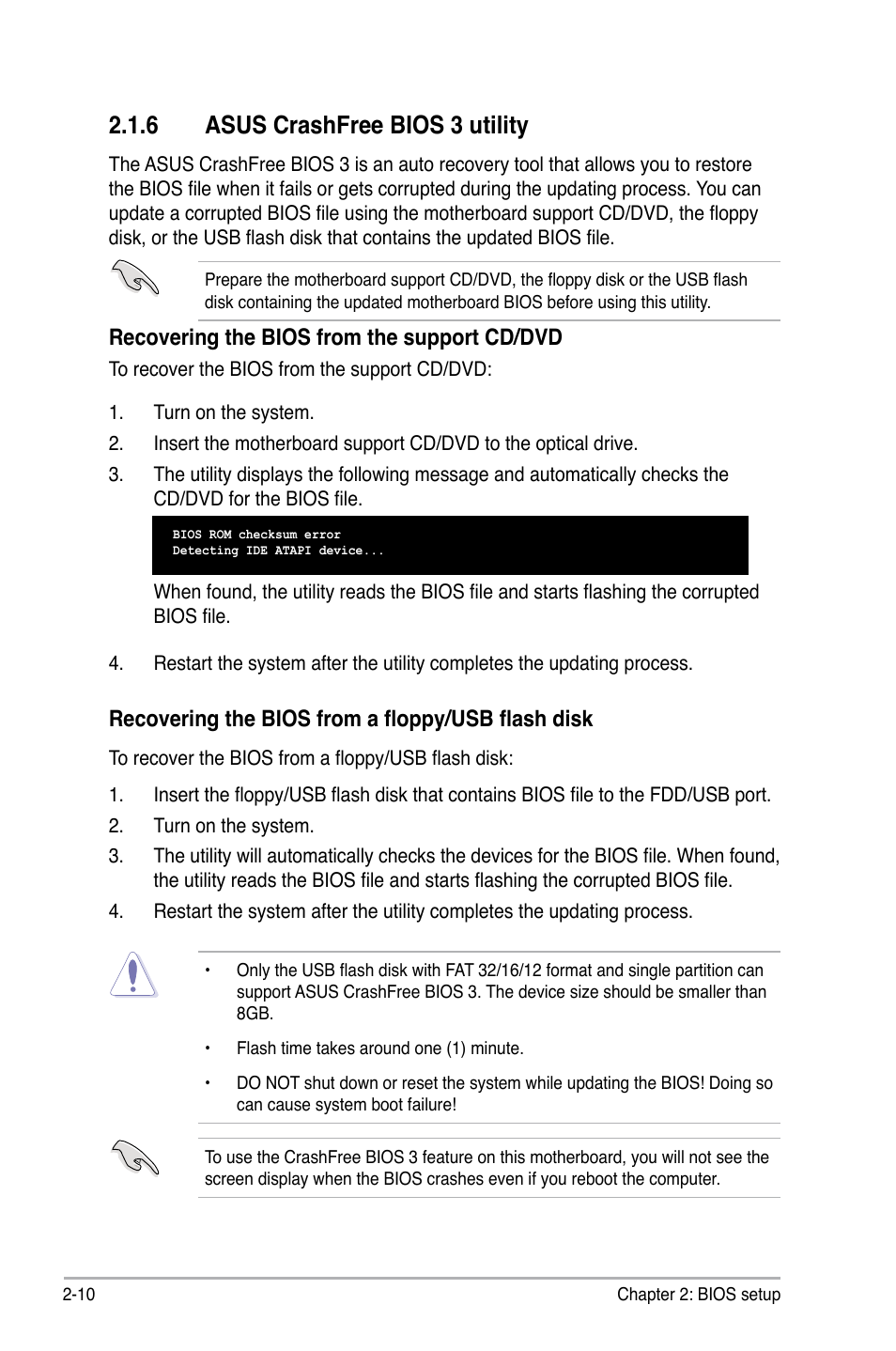 6 asus crashfree bios 3 utility | Asus M2A-VM HDMI User Manual | Page 60 / 100