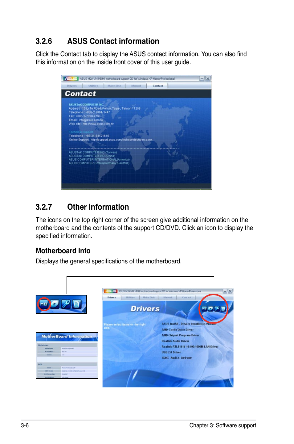 Asus.contact.information, Other.information | Asus M2A-VM HDMI User Manual | Page 98 / 100