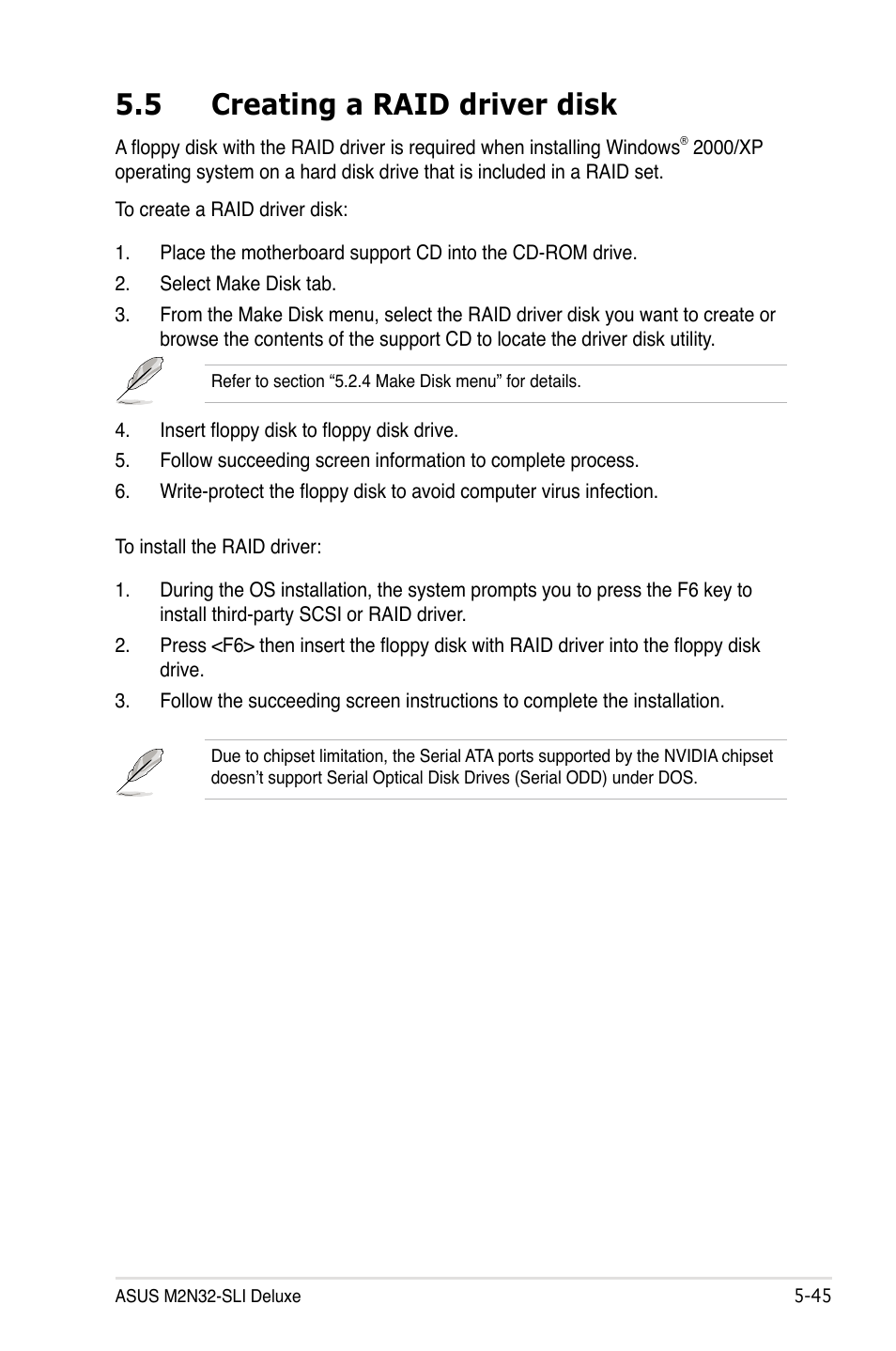 5 creating a raid driver disk | Asus M2N32-SLI Deluxe User Manual | Page 161 / 170