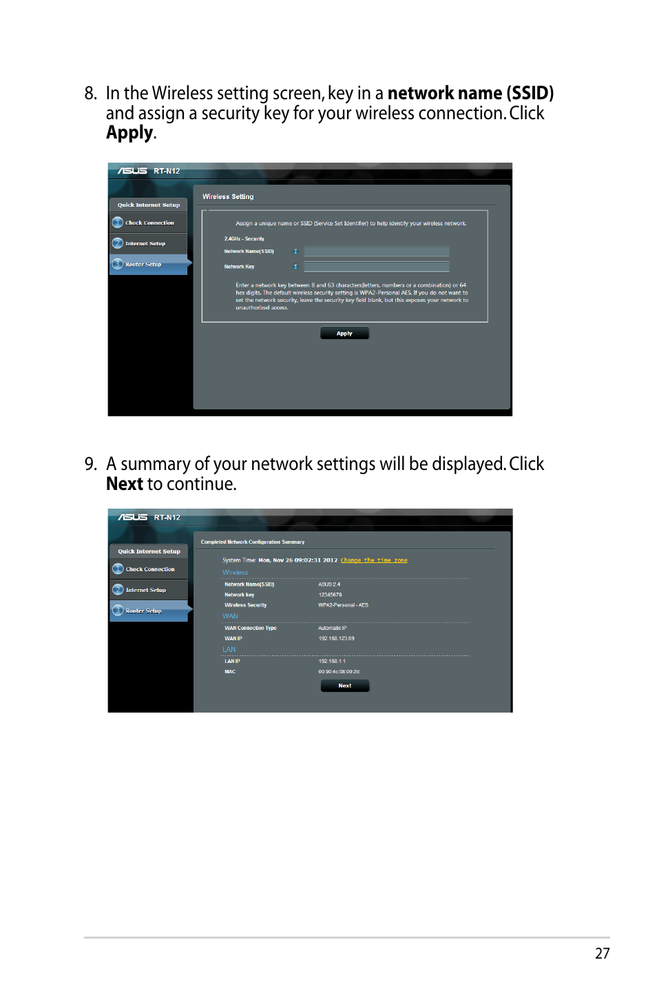 Asus RT-N12HP User Manual | Page 27 / 68