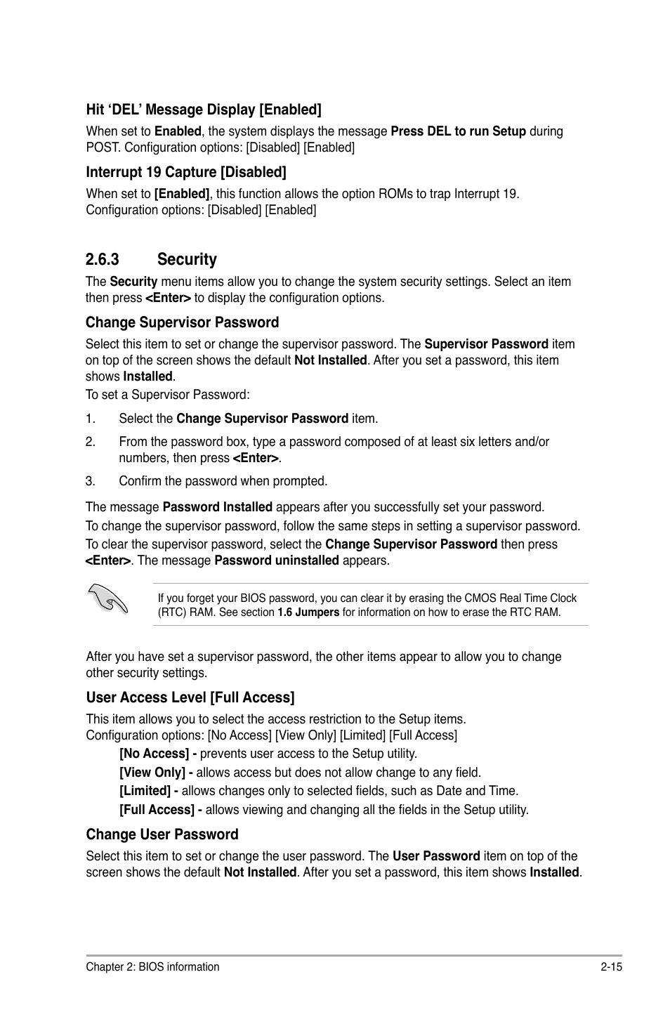 3 security, Security -15 | Asus M2N68-AM SE User Manual | Page 39 / 40