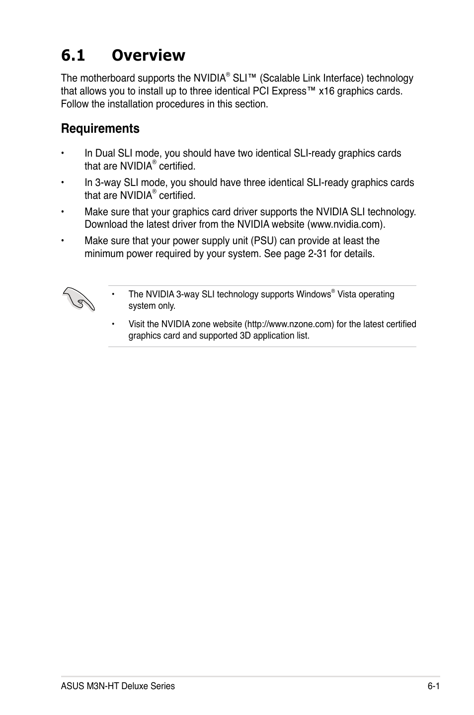 1 overview, Requirements | Asus M3N-HT Deluxe/Mempipe User Manual | Page 171 / 178