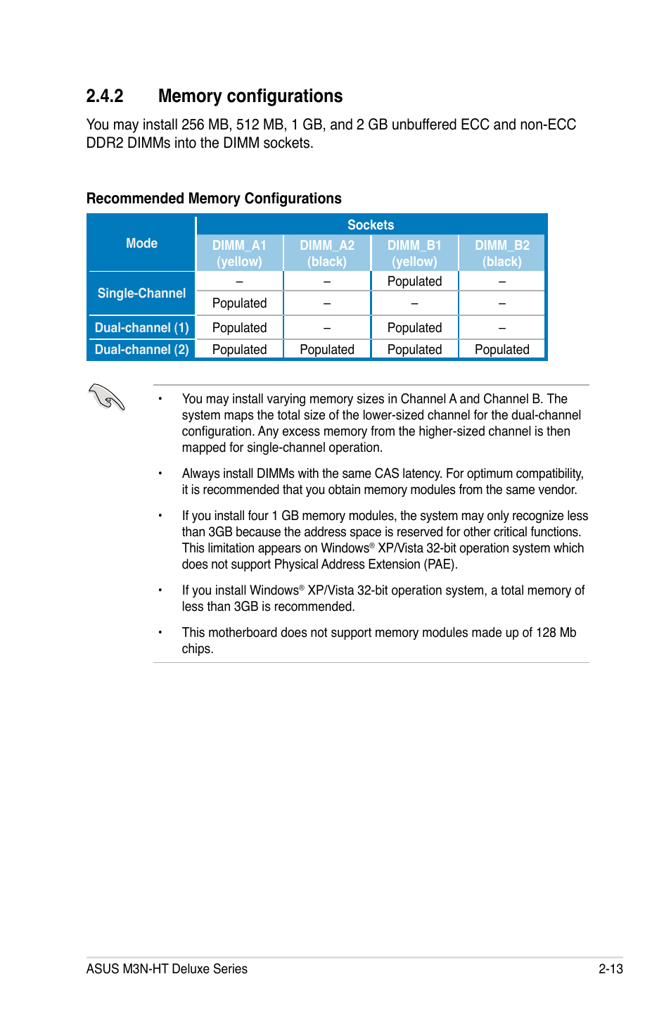 Asus M3N-HT Deluxe/Mempipe User Manual | Page 39 / 178