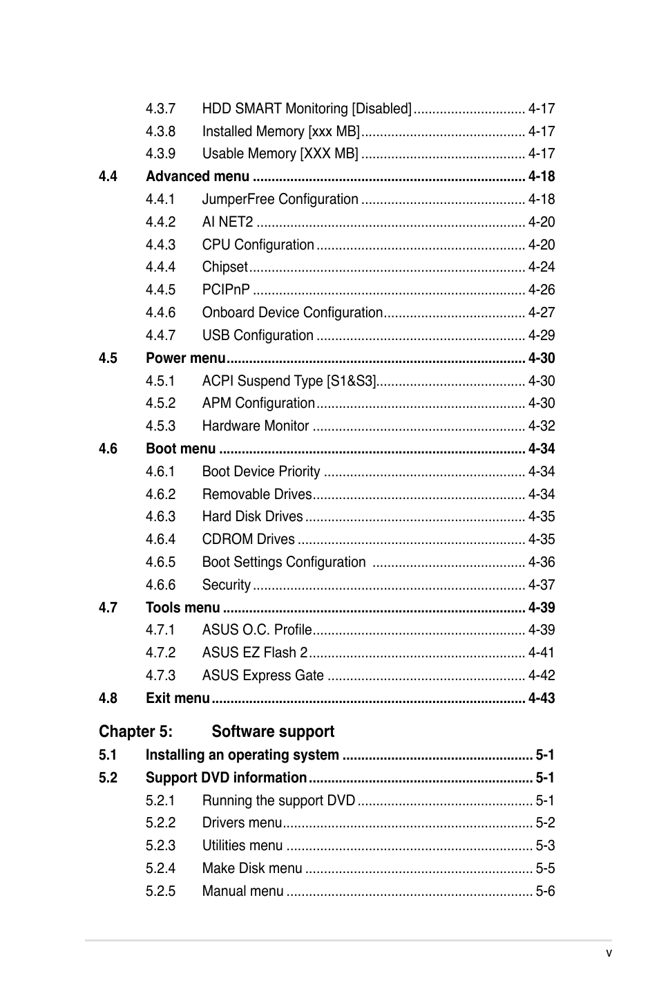 Asus M3N-HT Deluxe/Mempipe User Manual | Page 5 / 178