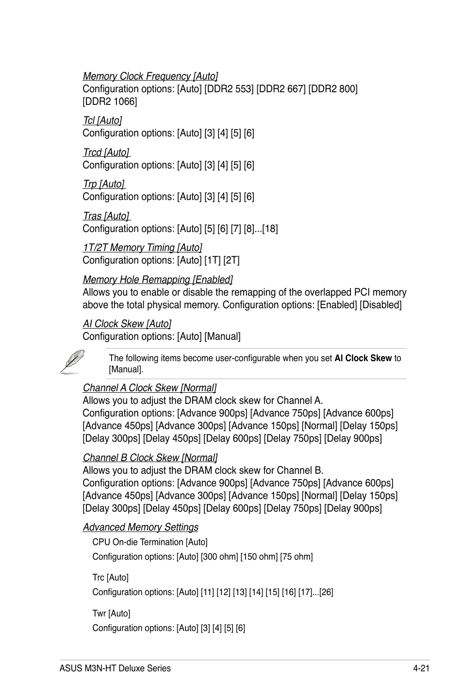 Asus M3N-HT Deluxe/Mempipe User Manual | Page 93 / 178