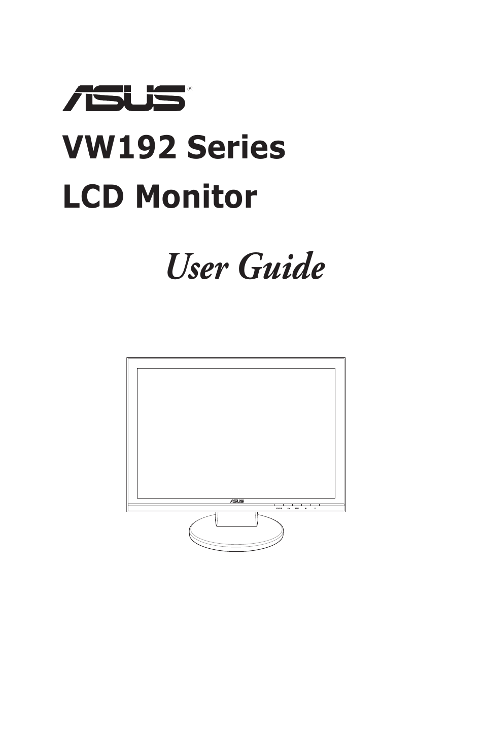 Asus VW192DR User Manual | 26 pages