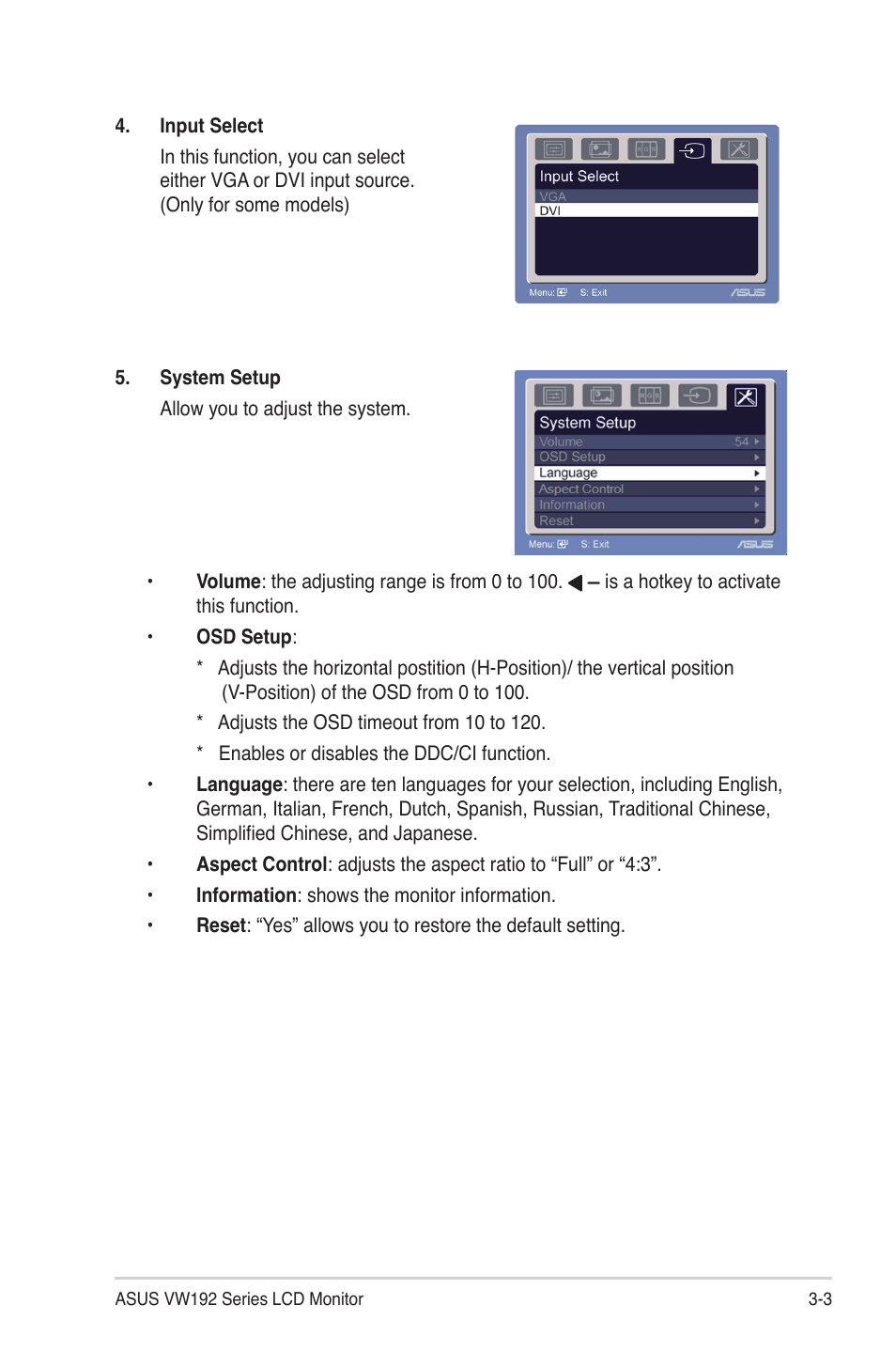 Asus VW192DR User Manual | Page 19 / 26