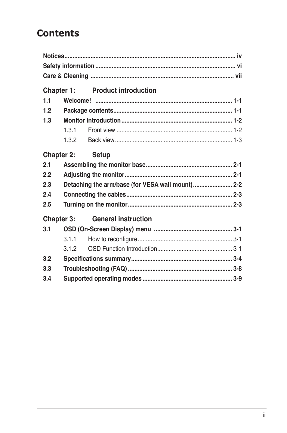 Asus VW192DR User Manual | Page 3 / 26