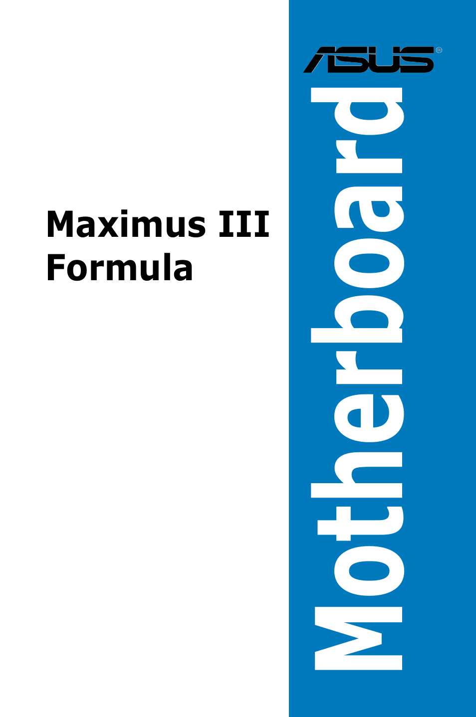 Asus Maximus III Formula User Manual | 172 pages