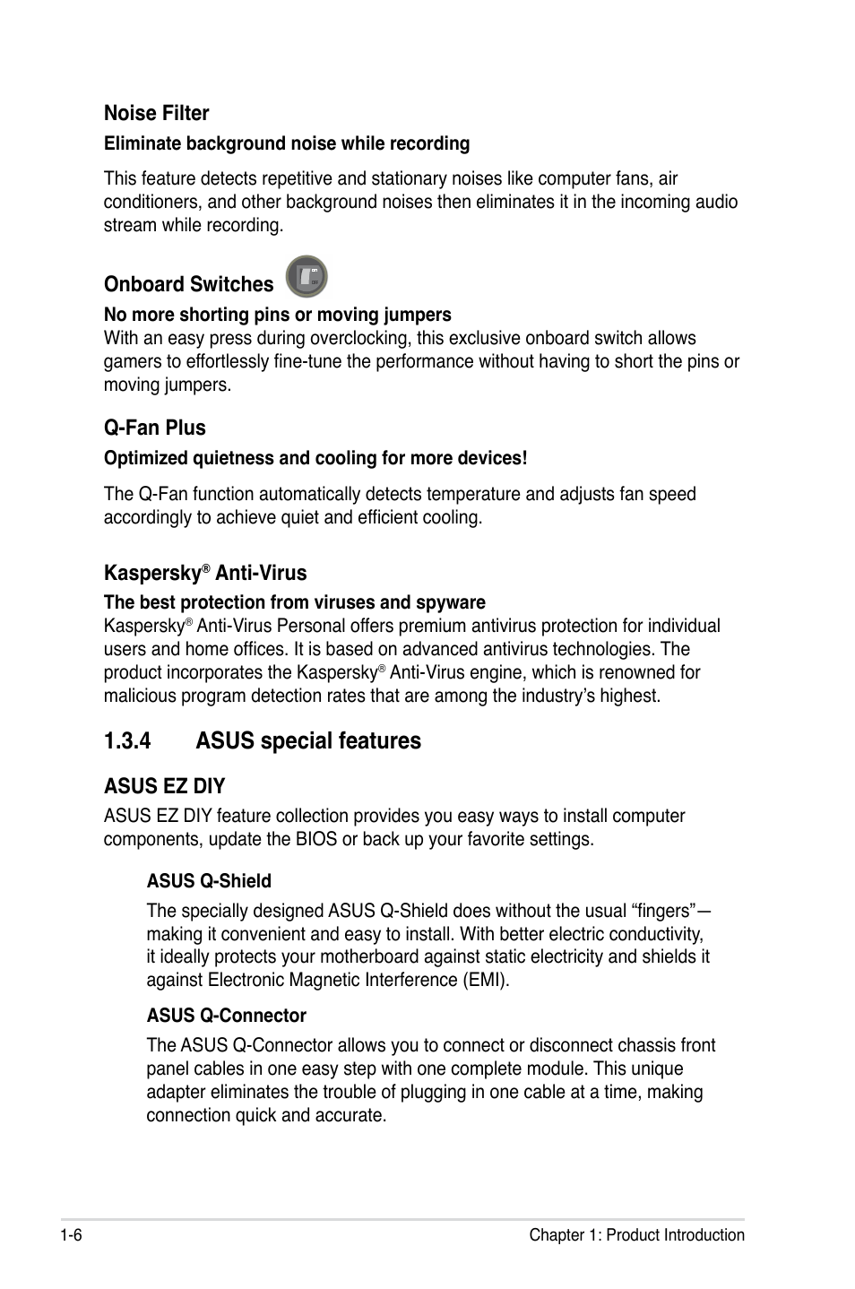 4 asus special features | Asus Maximus III Formula User Manual | Page 24 / 172