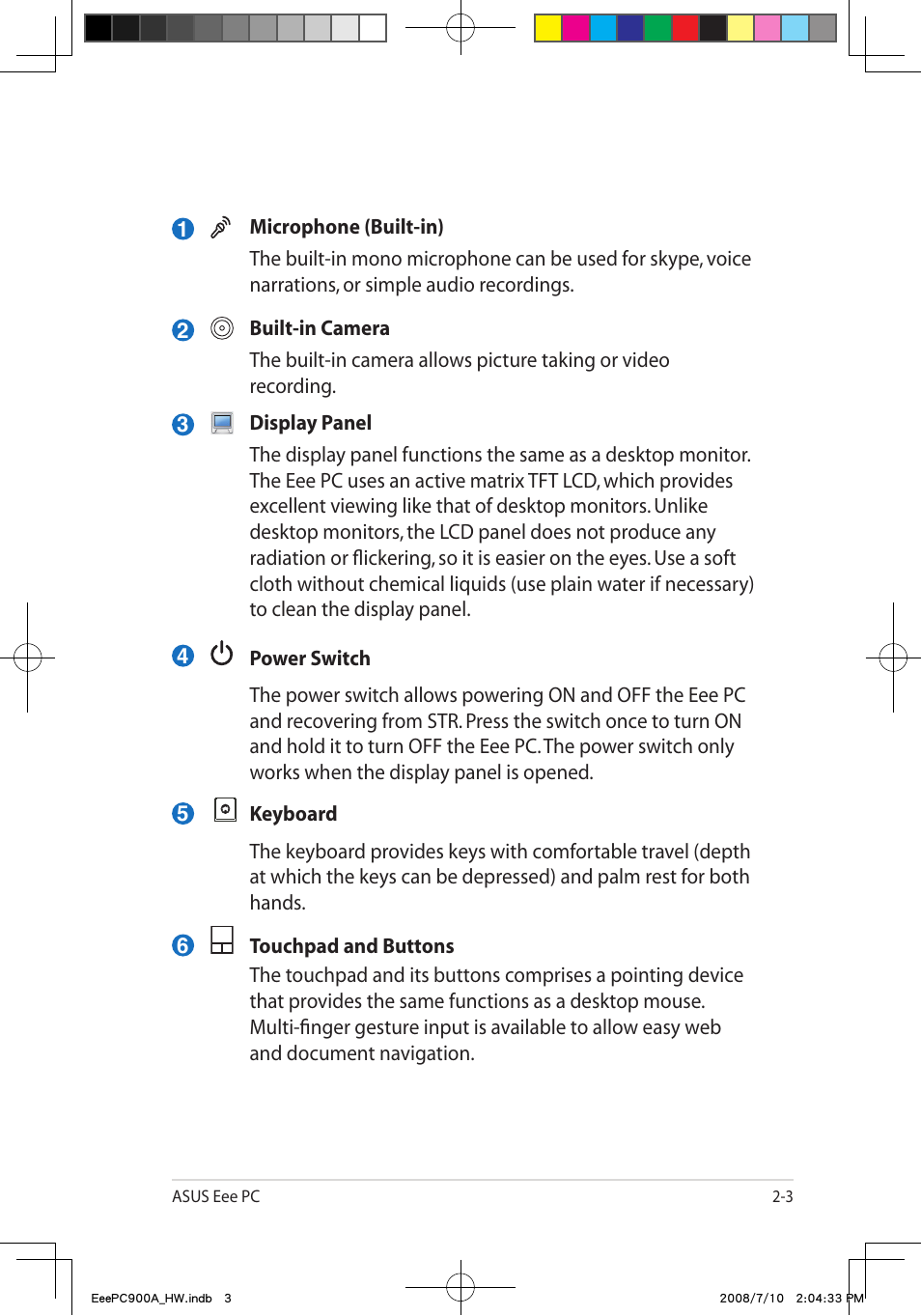 Asus Eee PC 900A/Linux User Manual | Page 15 / 66