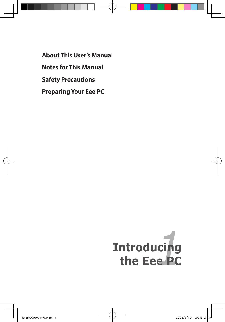 Asus Eee PC 900A/Linux User Manual | Page 5 / 66