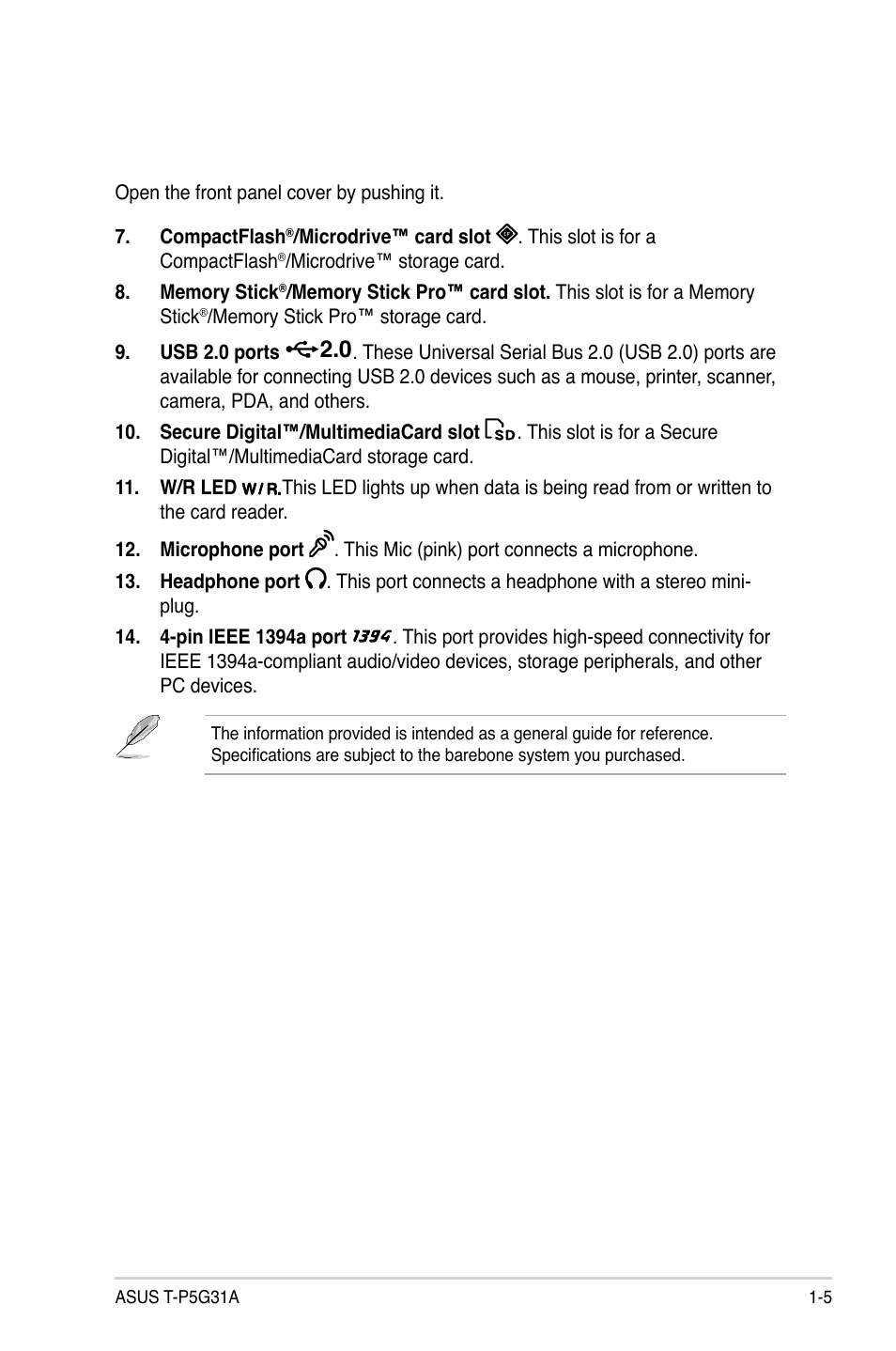 Asus T4-P5G31A User Manual | Page 15 / 94