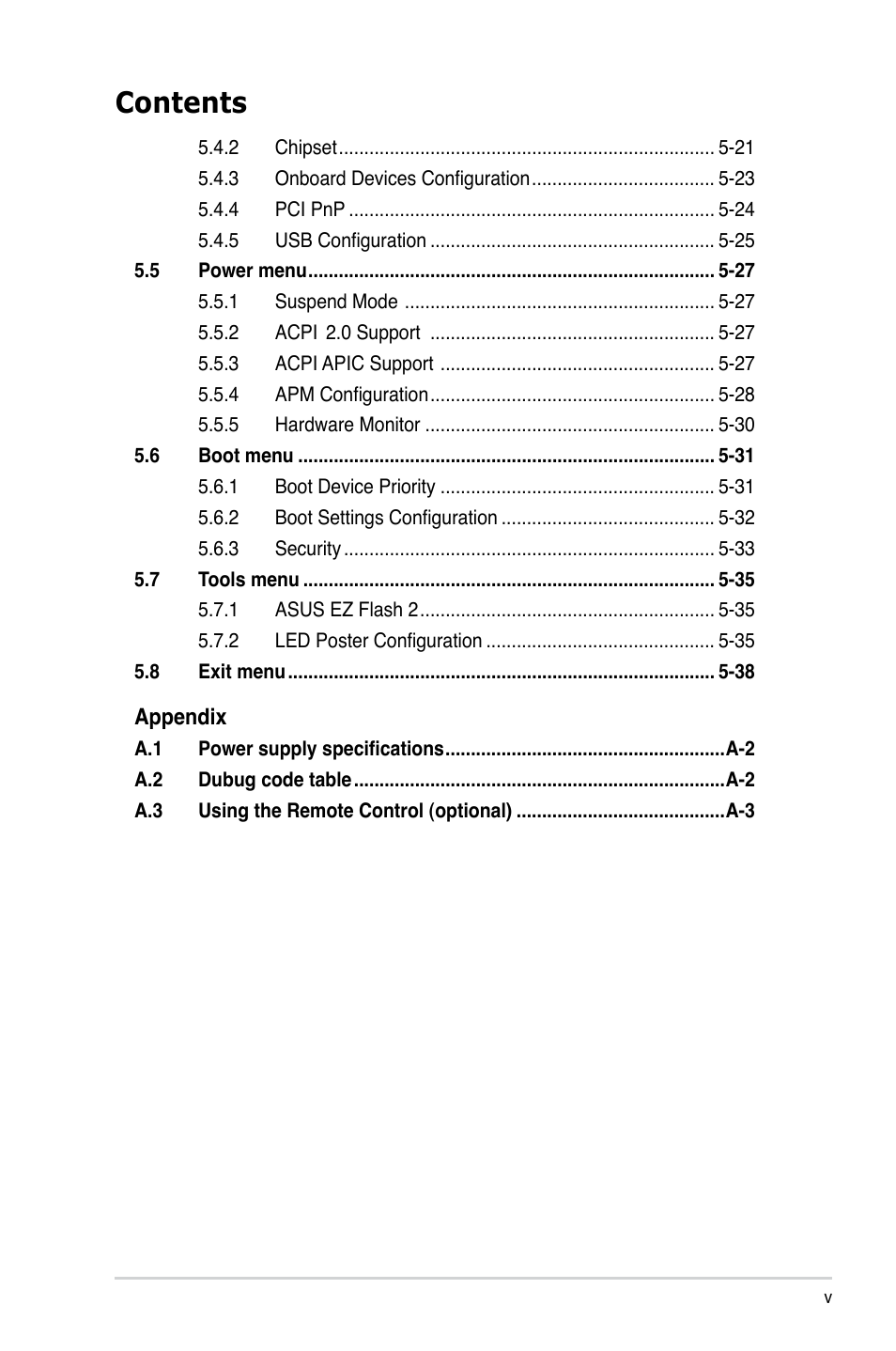 Asus T4-P5G31A User Manual | Page 5 / 94