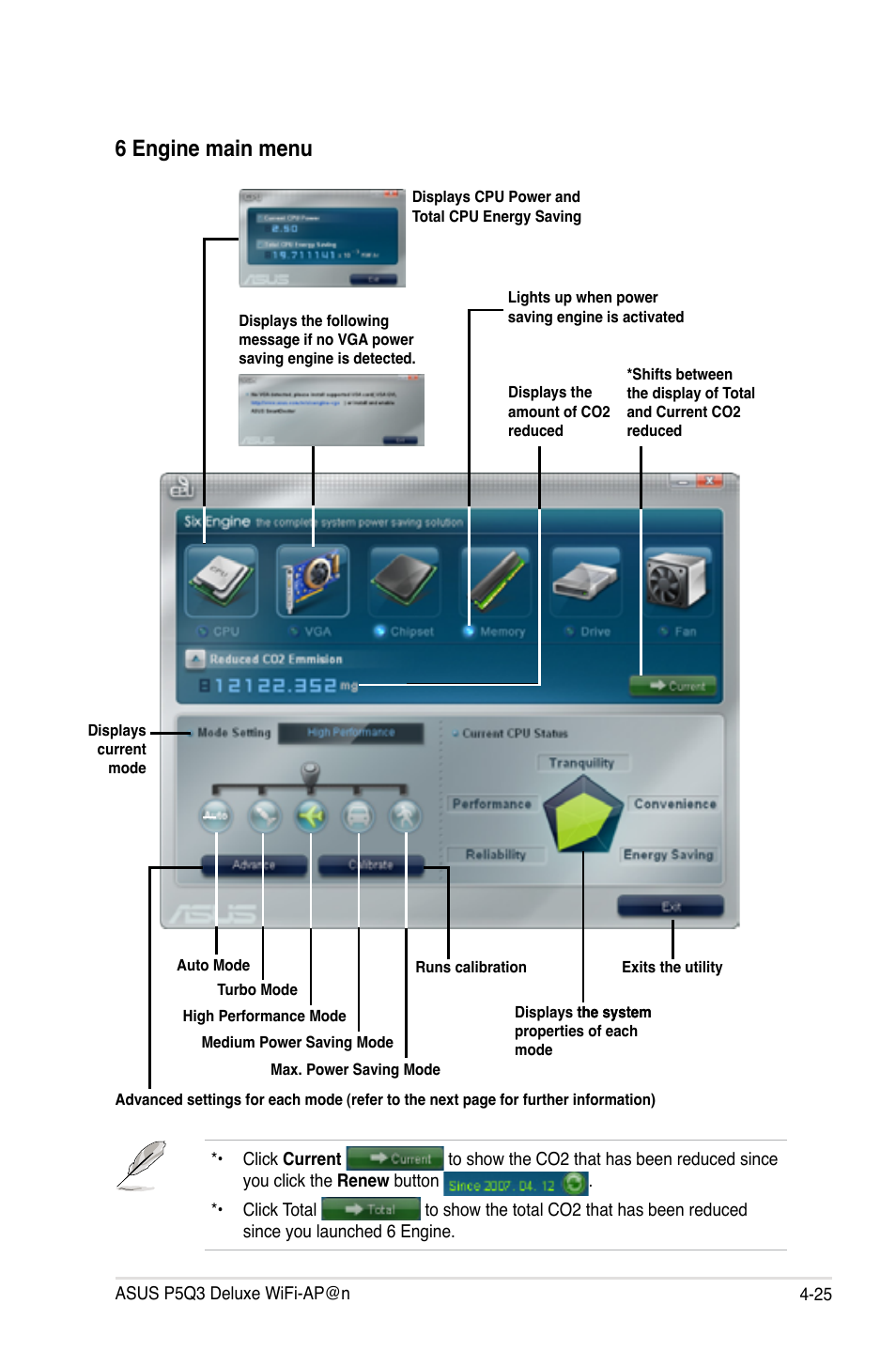 6 engine main menu | Asus P5Q3 Deluxe/WiFi-AP @n User Manual | Page 139 / 190