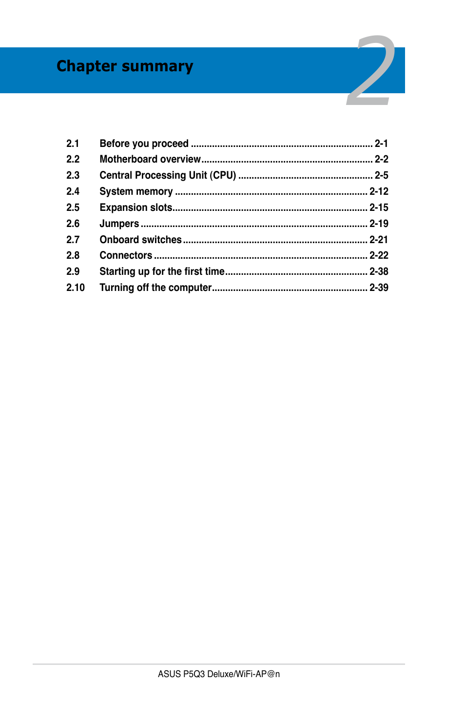 Asus P5Q3 Deluxe/WiFi-AP @n User Manual | Page 28 / 190