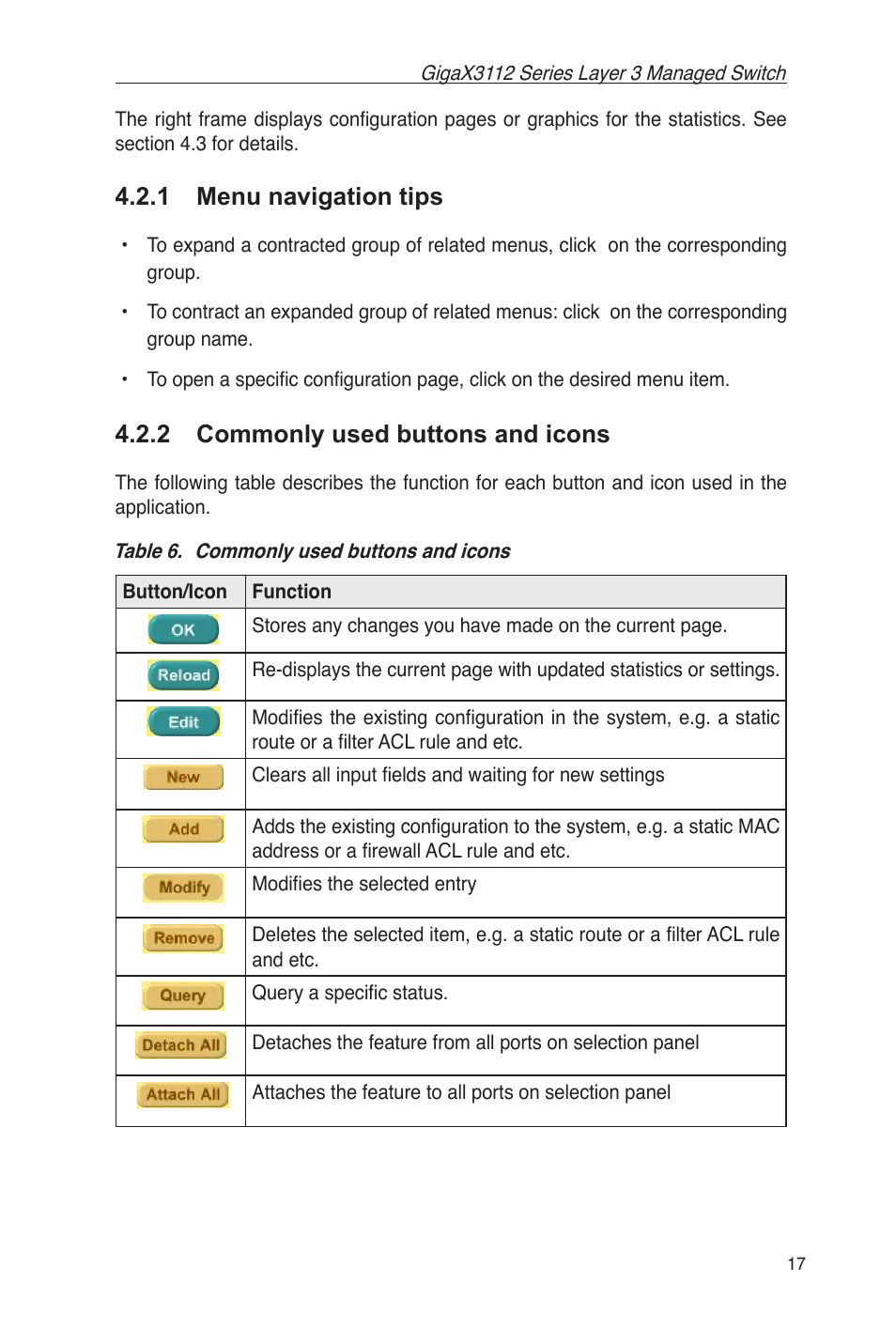 1 menu navigation tips, 2 commonly used buttons and icons | Asus GigaX3112 User Manual | Page 30 / 118