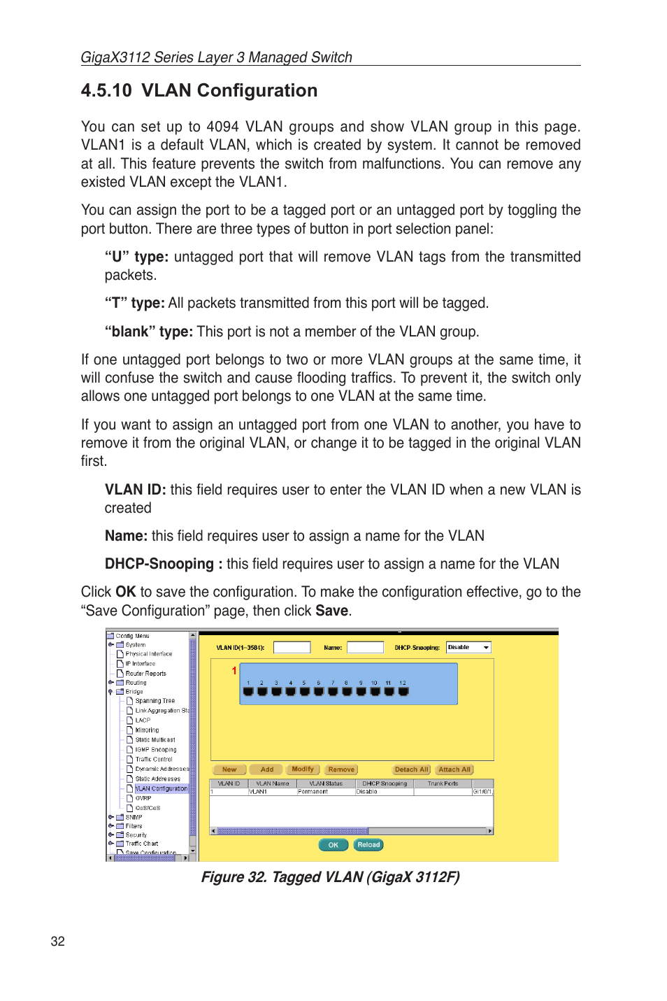 10 vlan conﬁguration | Asus GigaX3112 User Manual | Page 45 / 118