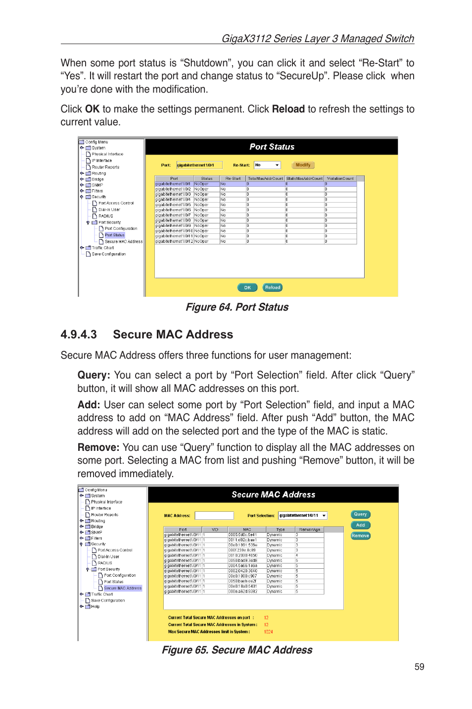 3 secure mac address | Asus GigaX3112 User Manual | Page 72 / 118