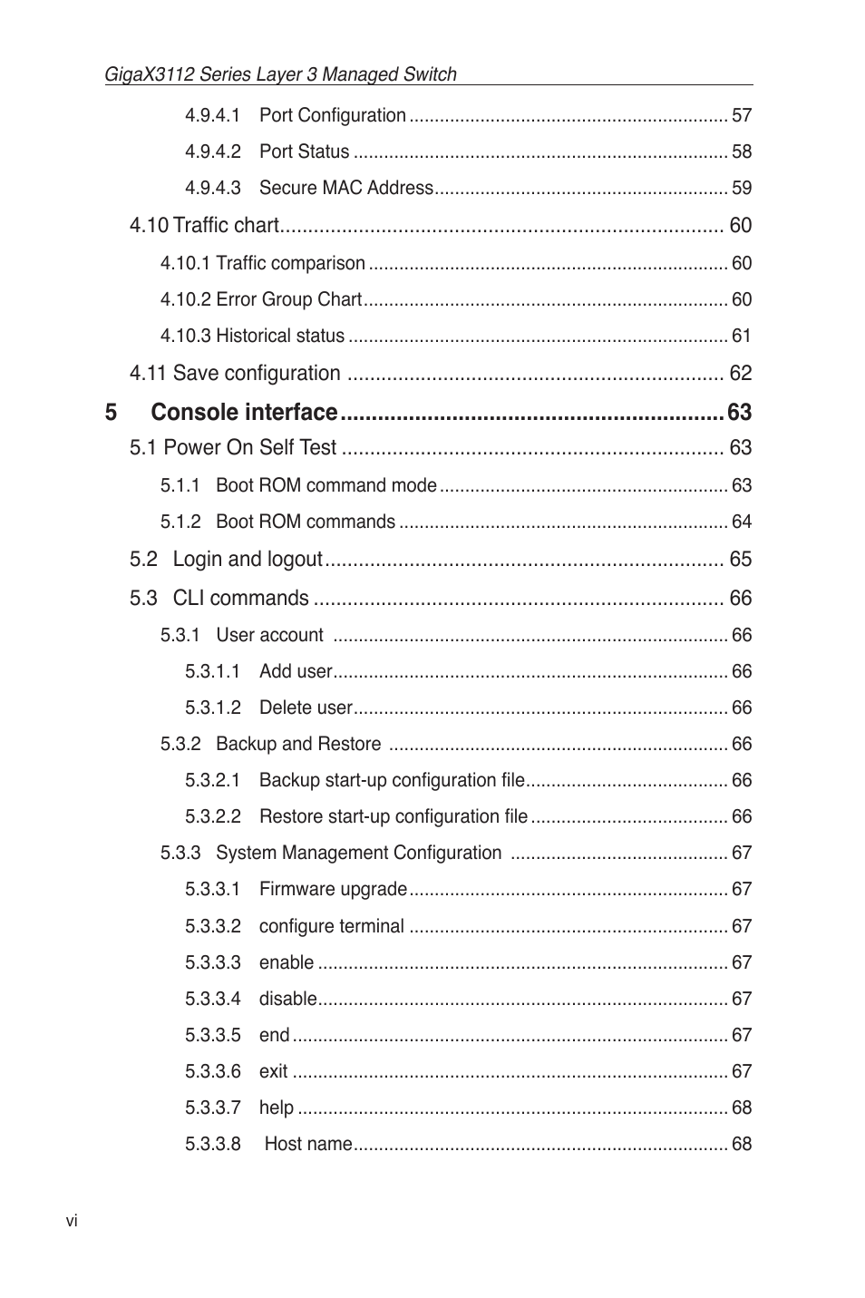 5 console interface | Asus GigaX3112 User Manual | Page 8 / 118