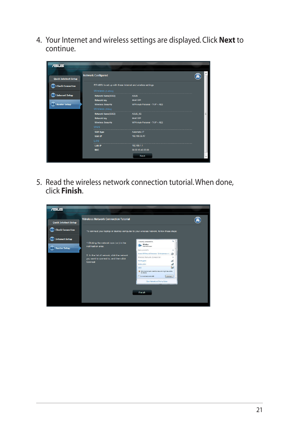 Asus RT-N66R User Manual | Page 21 / 70